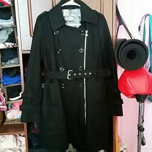 Guess belted winter peacoat